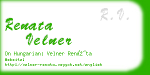 renata velner business card